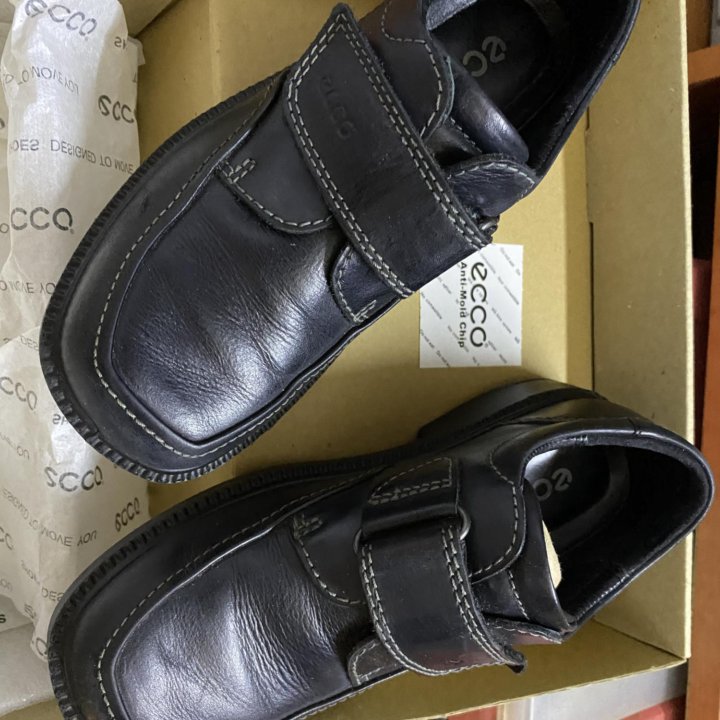Детские чёрные кожаные туфли 32 р-ра 
