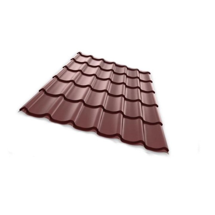 Металлочерепица Монтеррей Шоколад 8017 0,5 мм
