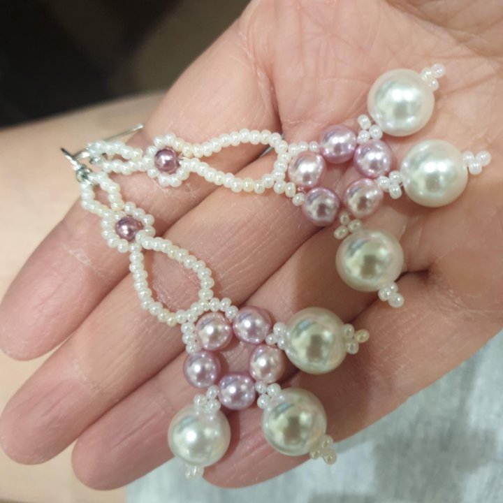 Серьги браслеты чокеры фенечки hand made из бисера