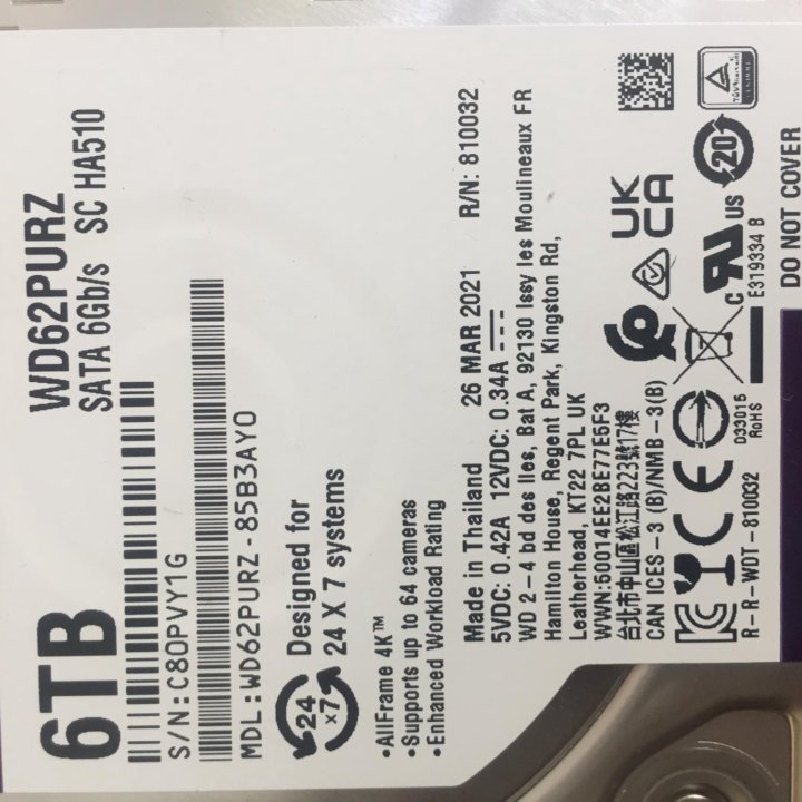 Hdd диск Western Digital 6TB