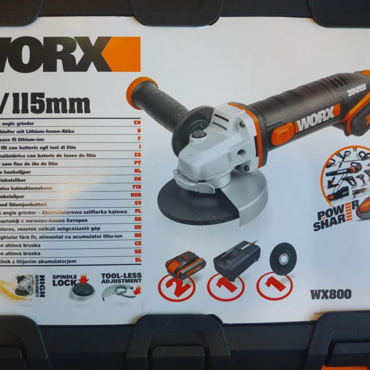 УШМ аккумуляторная Worx wx800