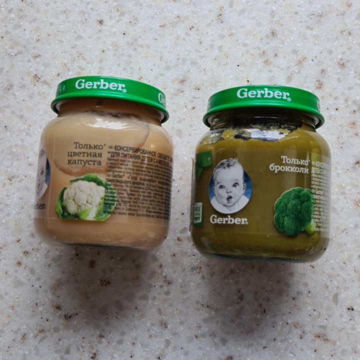 Детское пюре Gerber брокколи и цв. капуста