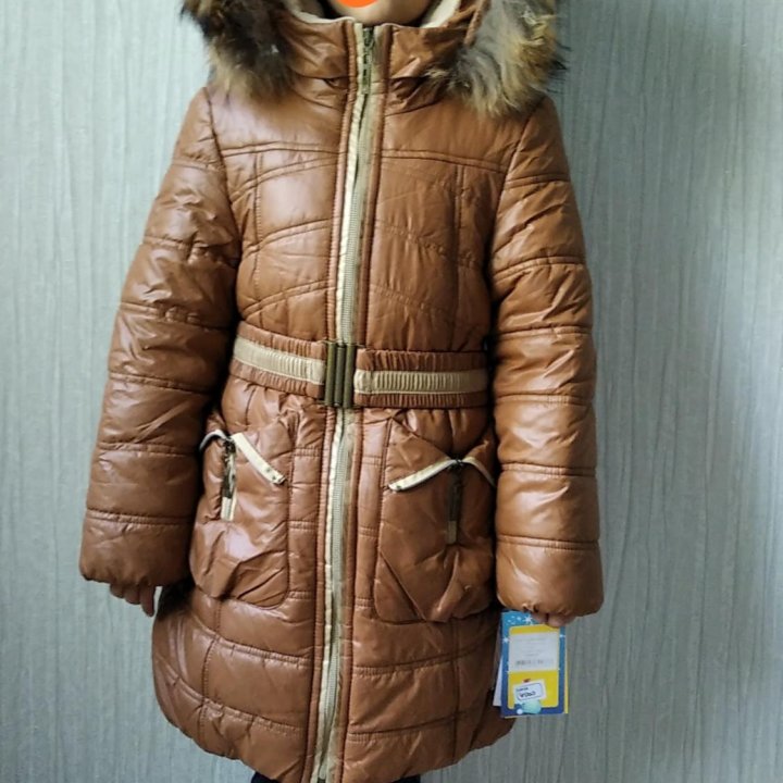Новое зимнее пальто с биркой на рост 116-122 см