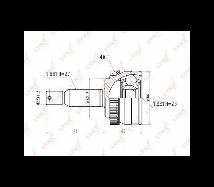 Наружный шрус LYNXauto CO-3626A