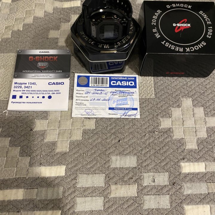 CASIO G-SHOCK GM-5600B-1E Оригинал