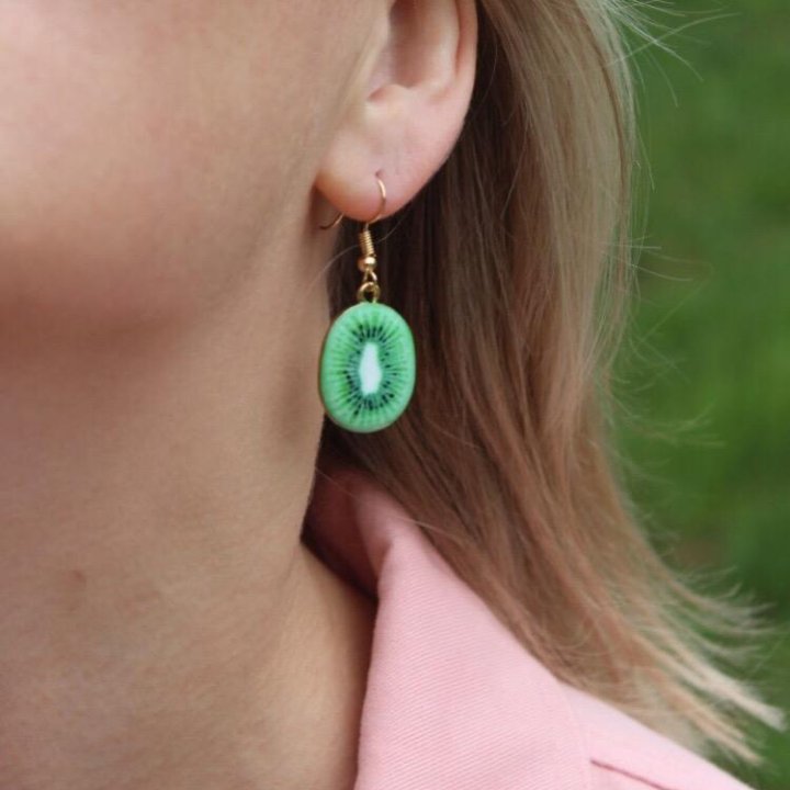 Серьги киви  (в отпуск)