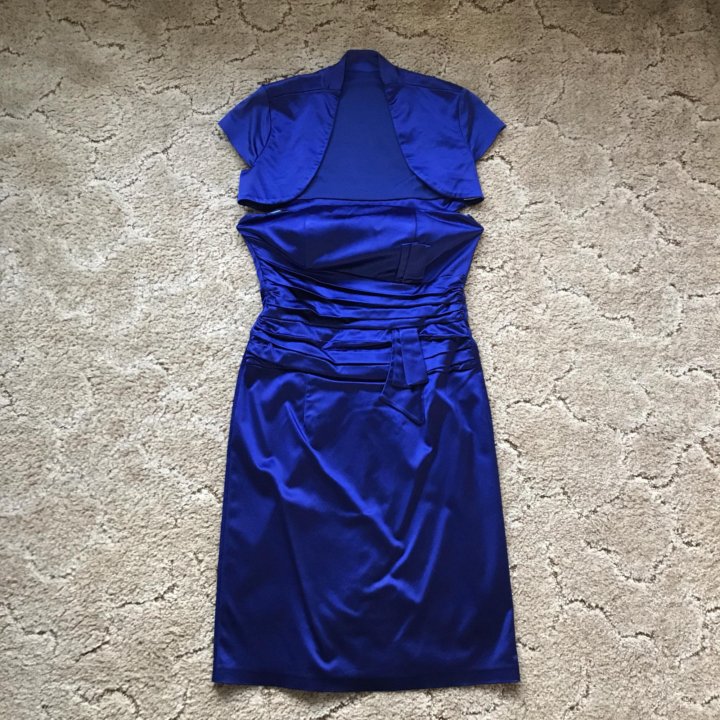 Платье вечернее синее и болеро