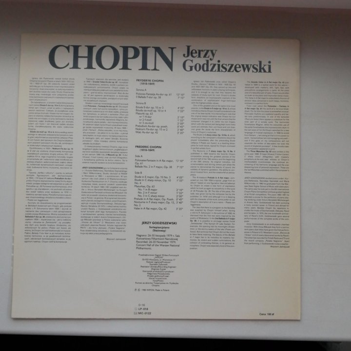 Chopin Jerzy Godziszewski & Jan Ekier