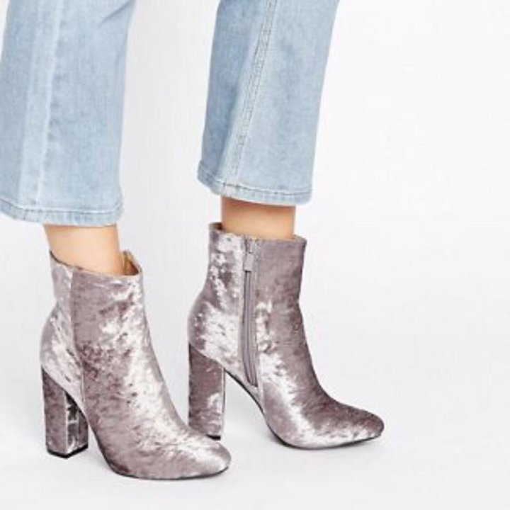 Бархатные ботильоны (новые)