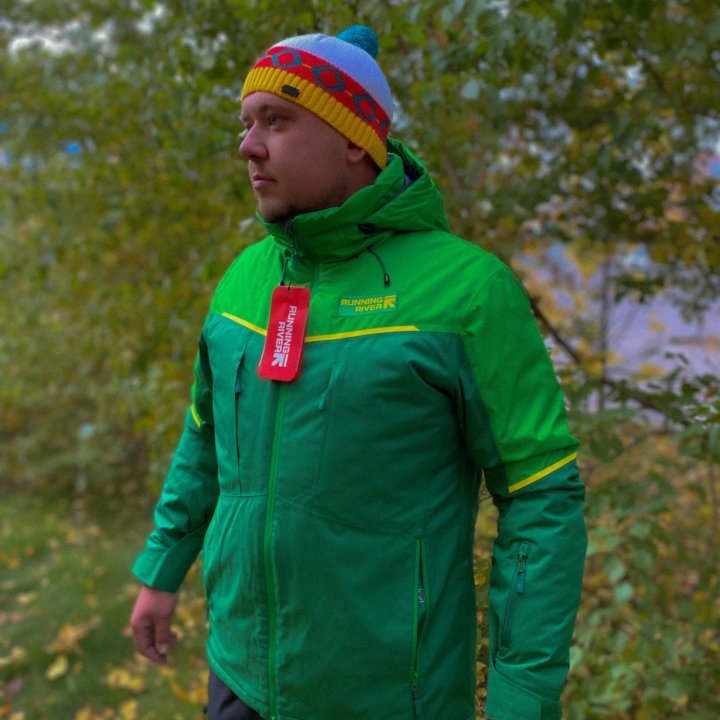 Куртка мужская горнолыжная Runnig River зеленый