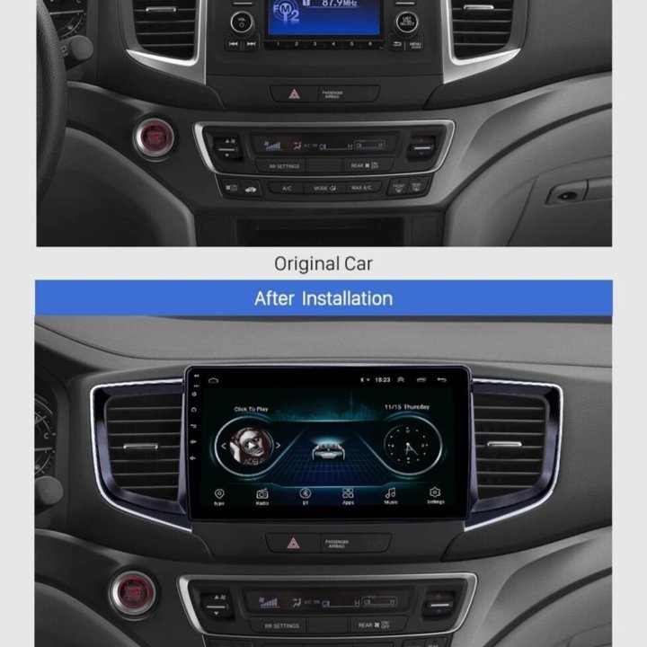 Honda pilot android штатная магнитола