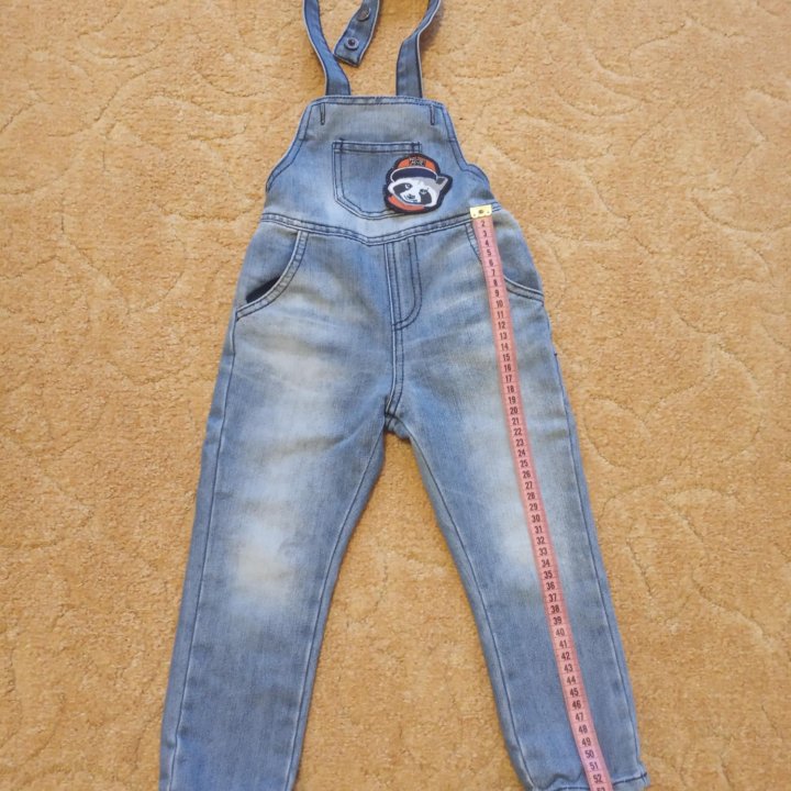 Полукомбинезон джинсовый 98 размер