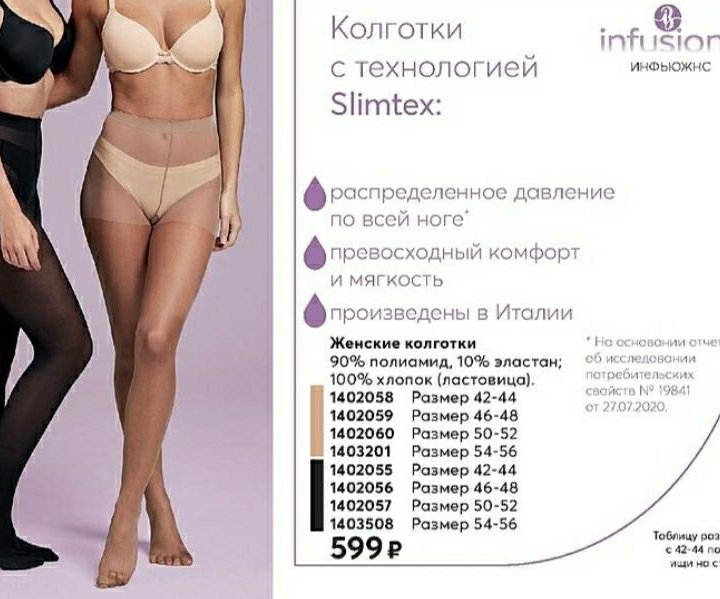 Колготки Avon. С микрокапсулами с кремом