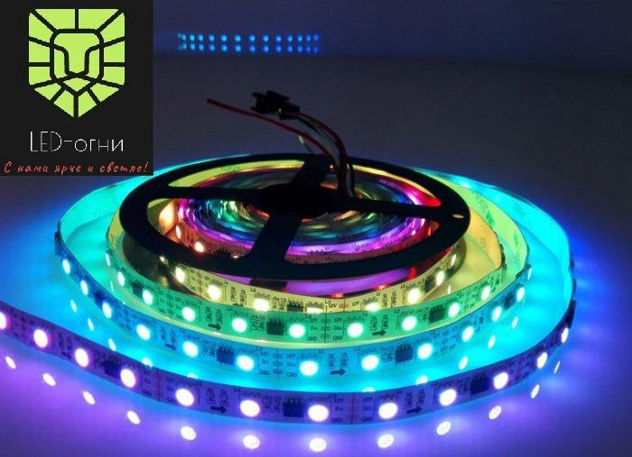 Светодиодная лента 5050 60 led\m RGB 2811 IP20