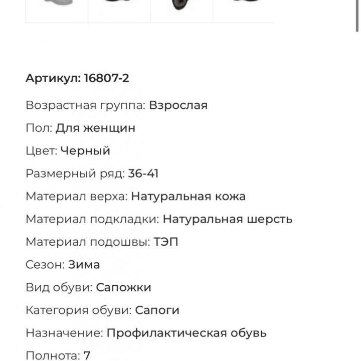 Зимние сапоги