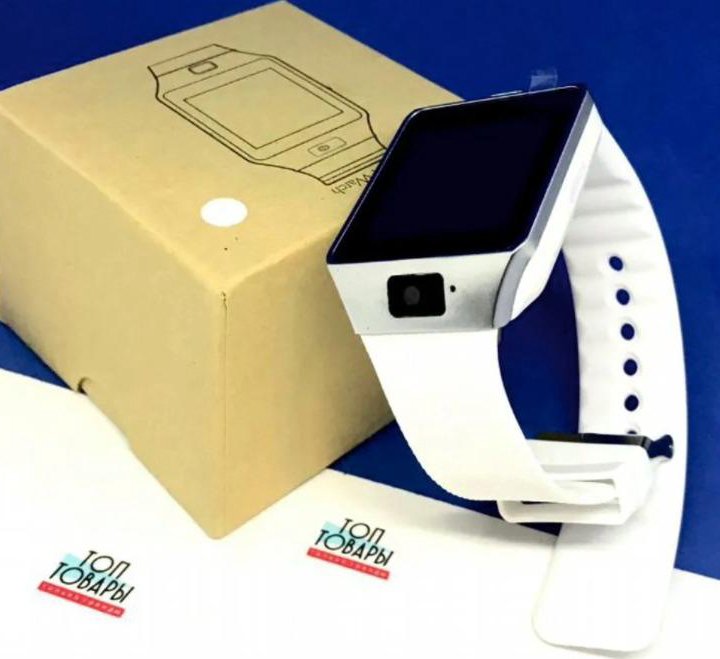 Умные часы Smart Watch DZ09 белые + флешка 4 gb