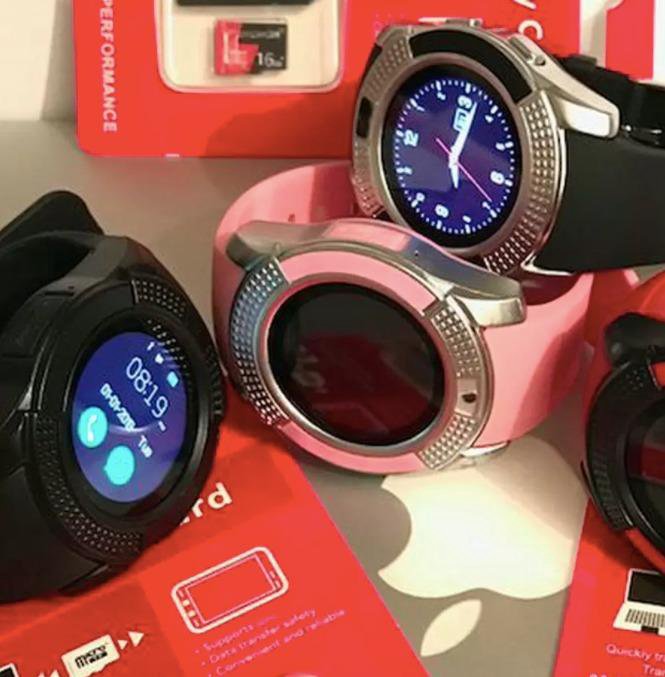  Умные часы Smart Watch V8 розовые + флешка 8 gb