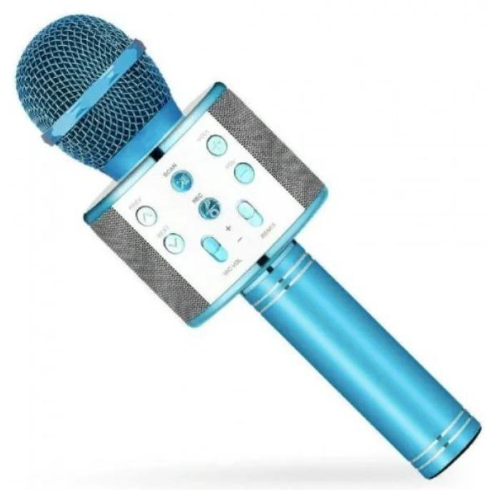  Караоке-микрофон-колонка Wster голубой