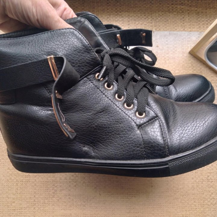 Ботинки люксовые кожаные утепленные 37р