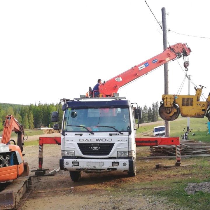 Кран борт, стрела 7 тонн, борт 8 тонн, манипулятор