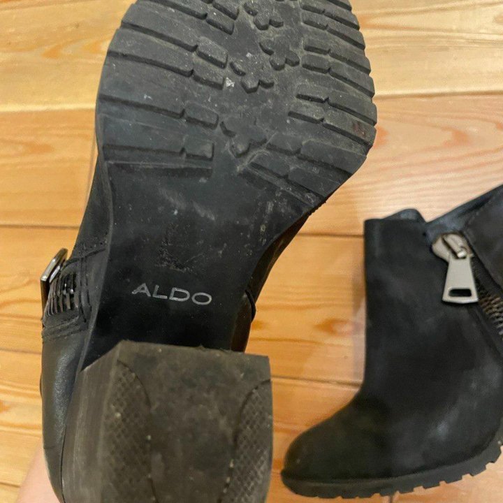 Кожаные ботильоны