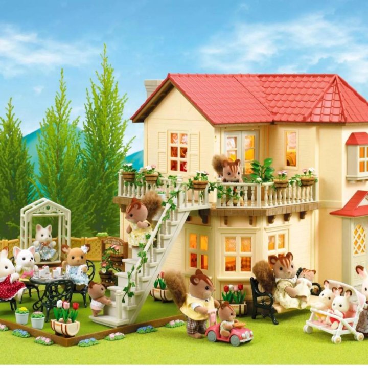 sylvanian families большой дом со светом