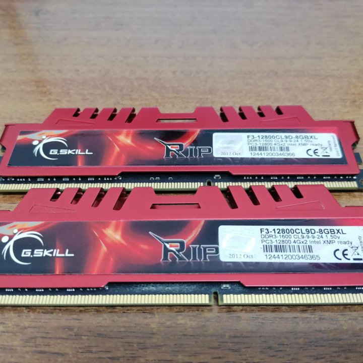 G.Skill Ripjaws 8GB (2x4GB) PC3-12800 1600MHz