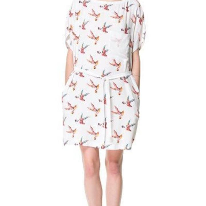 Zara, платье с птичками