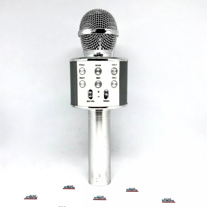   Караоке-микрофон-колонка Wster серебристый