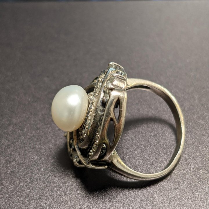 Кольцо серебро