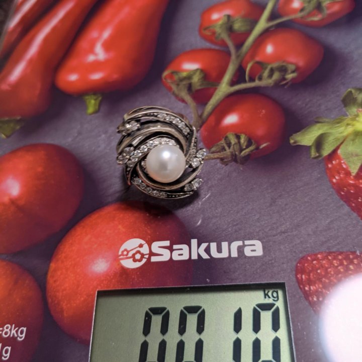 Кольцо серебро