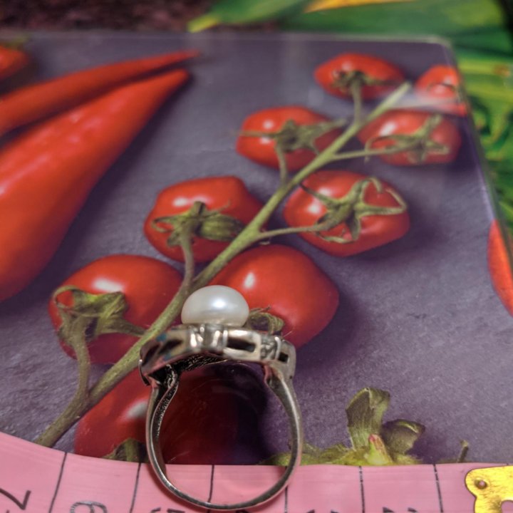 Кольцо серебро