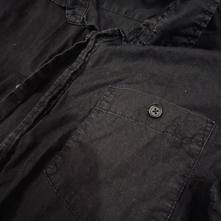 Черная мужская рубашка с 5 звёздами на спине