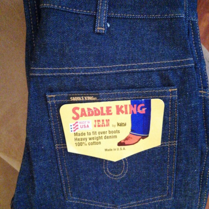 Mens Saddle King Vintage Blue Jeans Size 28 x 30 M