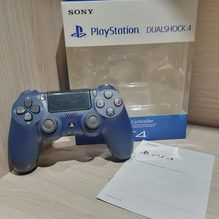 Джойстик на PS4 тёмно синий