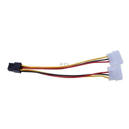 Переходник 2 Molex на 6 pin для Видеокарты