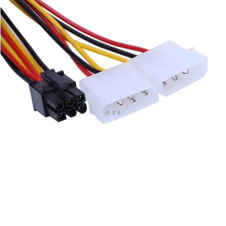 Переходник 2 Molex на 6 pin для Видеокарты