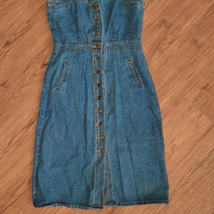 Джинсовое платье сарафан