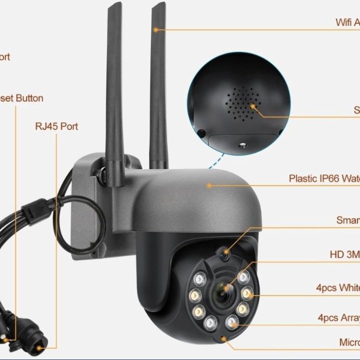 wifi камера 3MP PTZ уличная