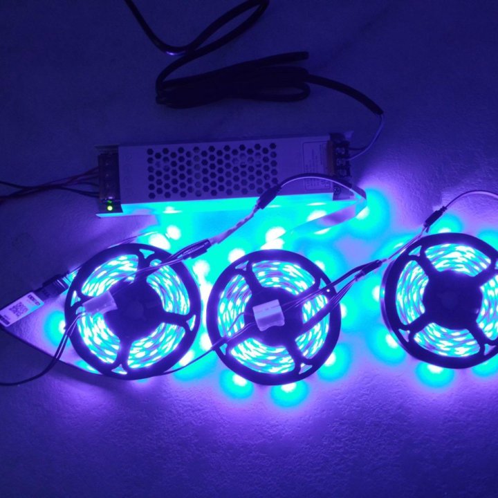 Набор RGB светодиодной ленты 30led\m Bluetooth 15m