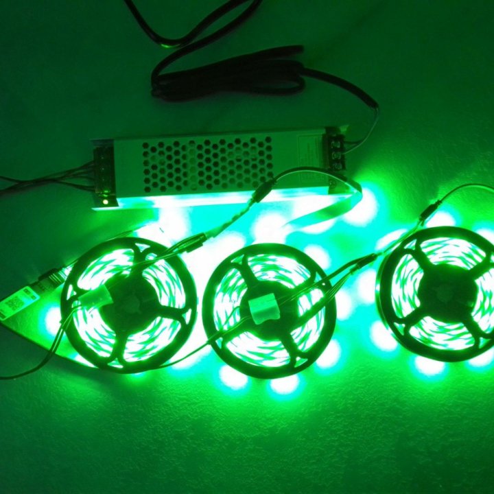 Набор RGB светодиодной ленты 30led\m Bluetooth 15m