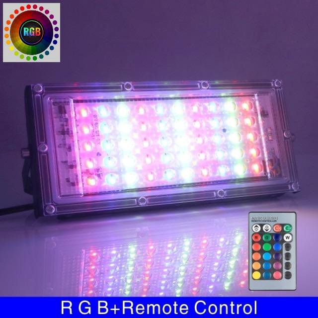 RGB прожектор светильник уличный Led с пультом