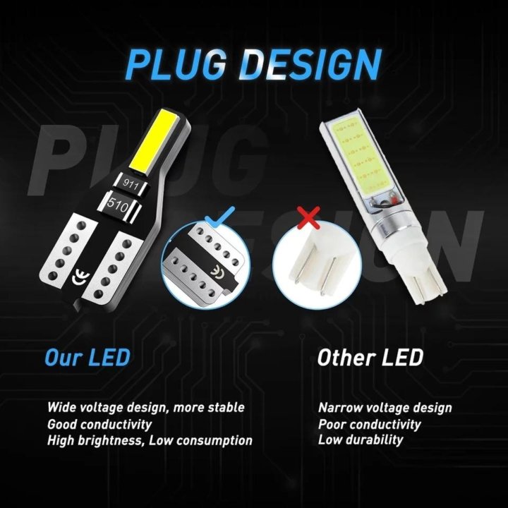 Т10 Led lamp 10шт