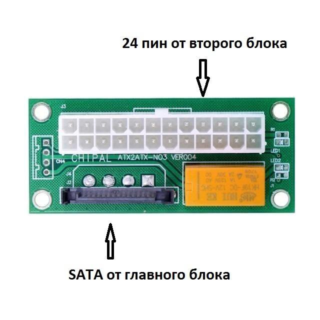 SATA синхронизатор блоков питания