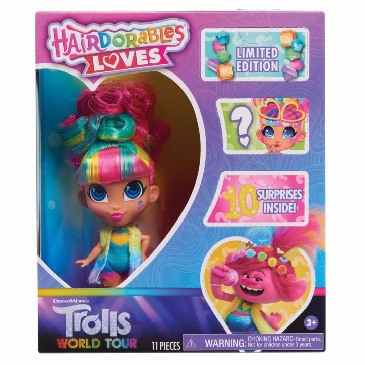 Hairdorables Loves Trolls World Tour