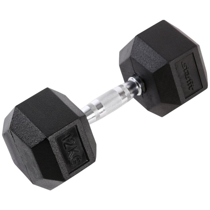 Гантель обрезиненная STARFIT DB-301 12 кг(черный)