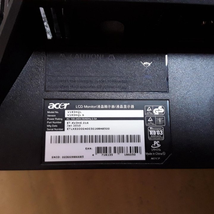 LCD монитор Acer V193HQL b