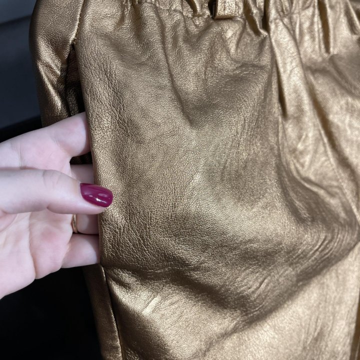 Брюки кожаные