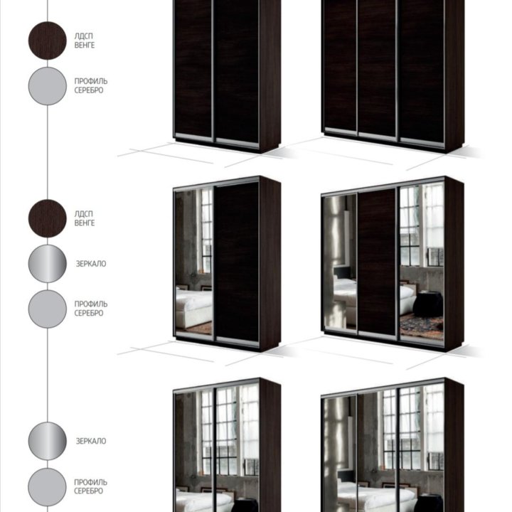 Шкафы-купе Е1 в наличии