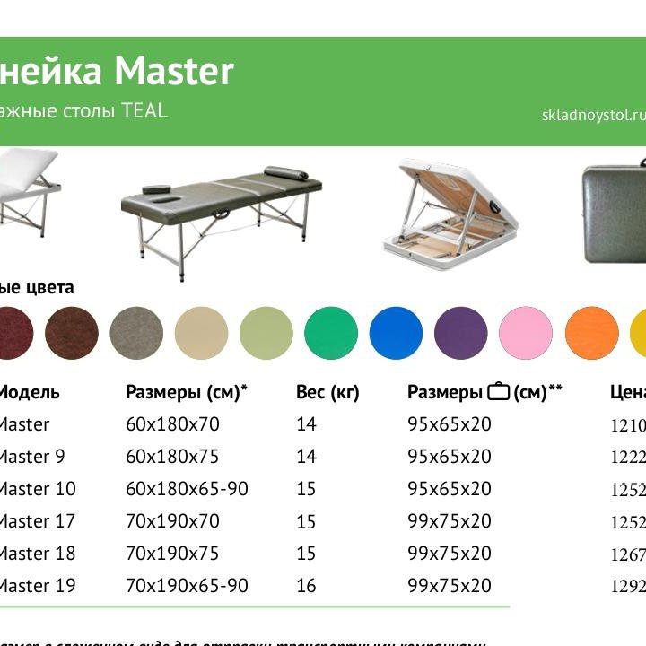 Массажный стол складной